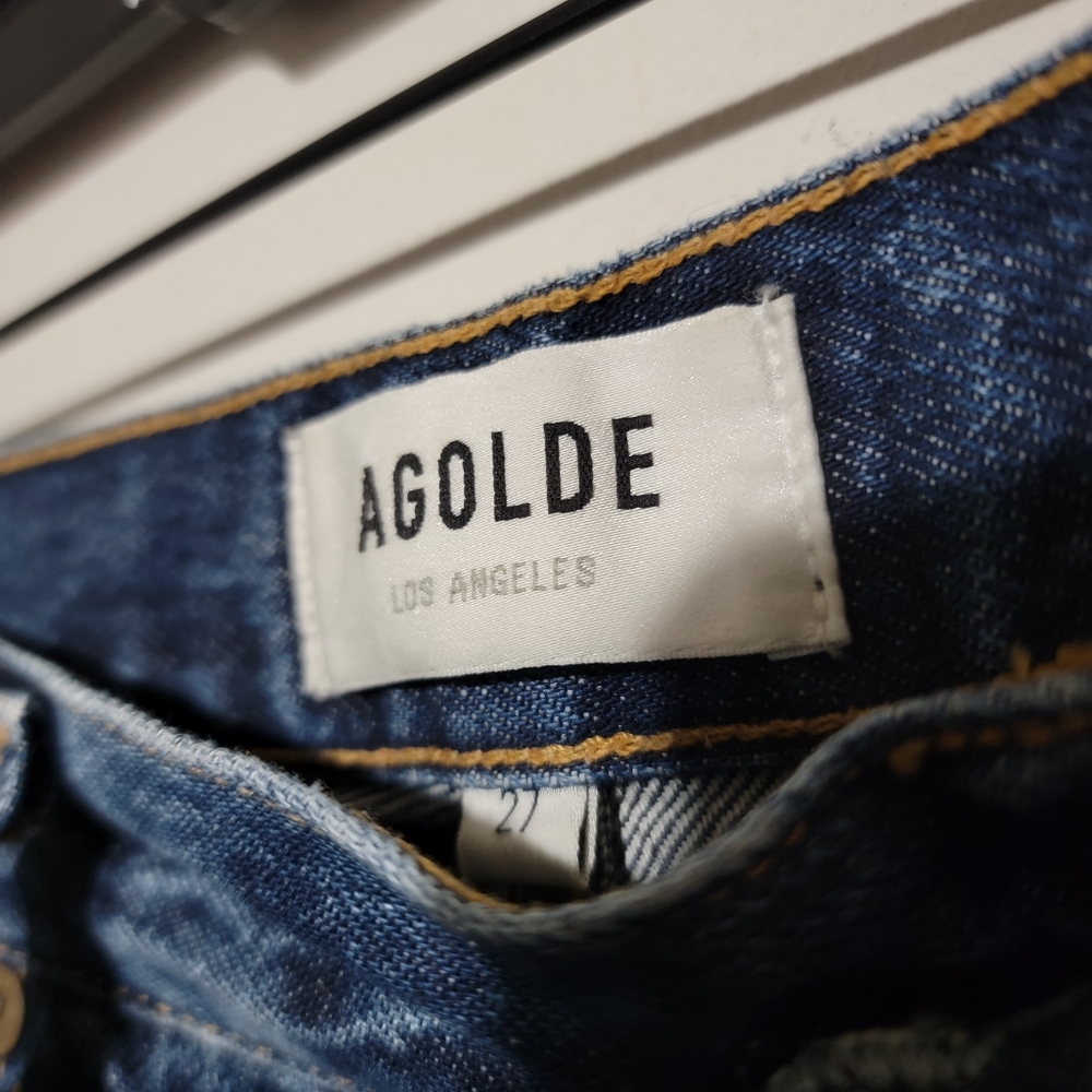 AGOLDE Pinch Waist High Rise Kick Jeans sz 27 (fits like a 26) - Picture 4 of 7